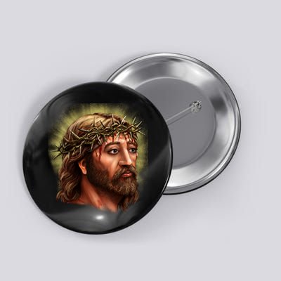 Jesus Abstract Portrait Button