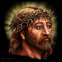 Jesus Abstract Portrait Button