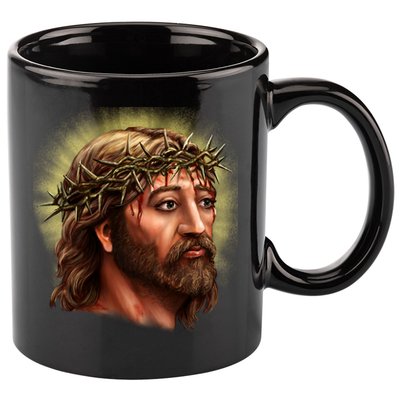 Jesus Abstract Portrait 11oz C Handle Ceramic Mug