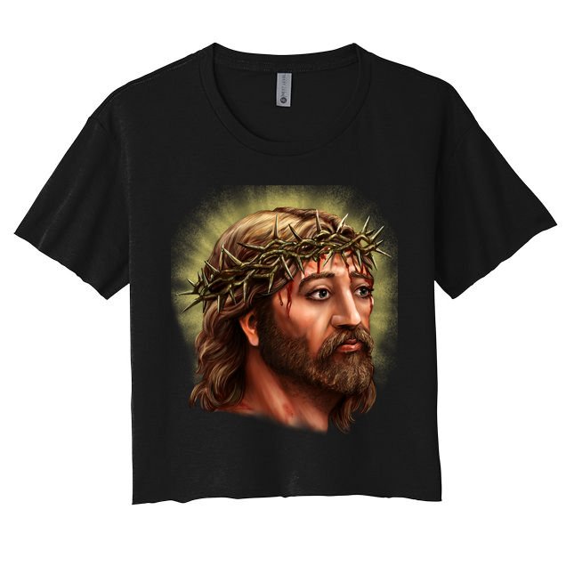 Jesus Abstract Portrait Crop Top