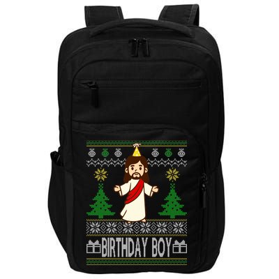 Jesus Birthday Boy Ugly Christmas Impact Tech Backpack