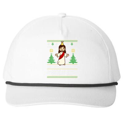 Jesus Birthday Boy Ugly Christmas Snapback Five-Panel Rope Hat