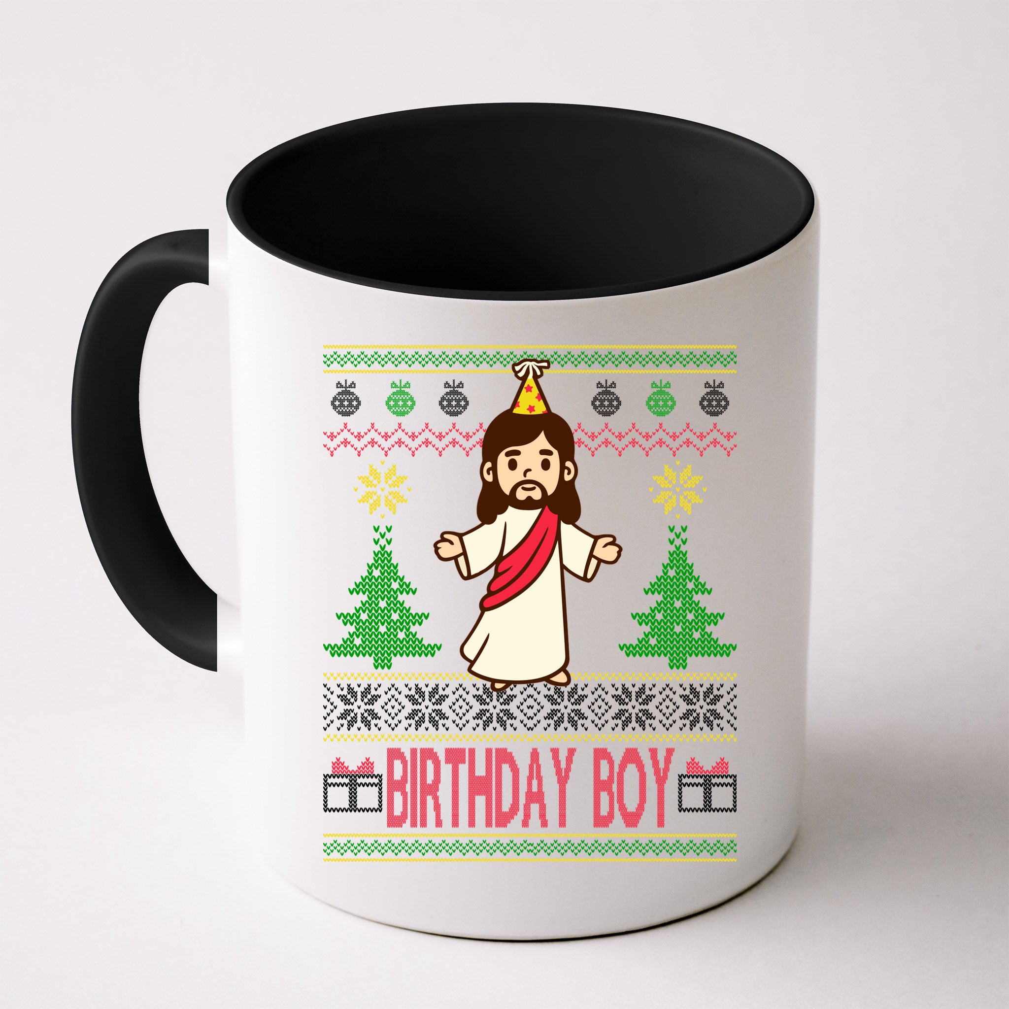 Jesus Birthday Boy Ugly Christmas Mug