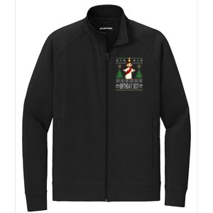 Jesus Birthday Boy Ugly Christmas Stretch Full-Zip Cadet Jacket