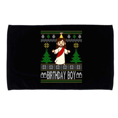 Jesus Birthday Boy Ugly Christmas Microfiber Hand Towel