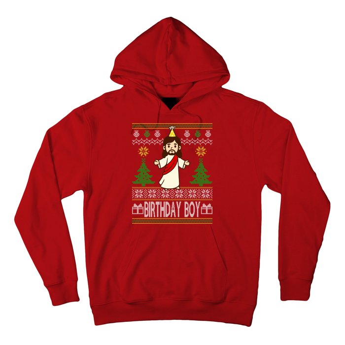 Jesus Birthday Boy Ugly Christmas Hoodie