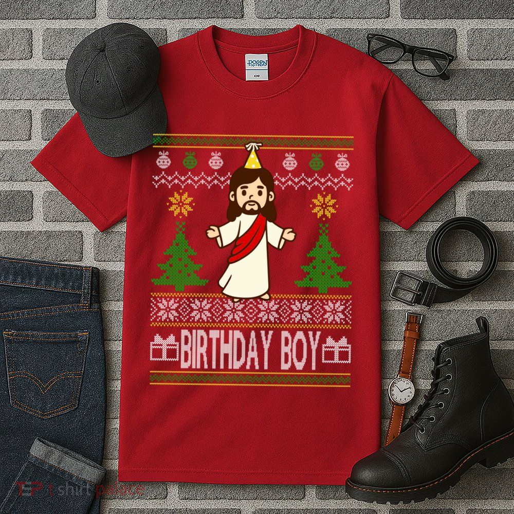 Jesus Birthday Boy Ugly Christmas Tall T-Shirt
