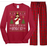 Jesus Birthday Boy Ugly Christmas Long Sleeve Pajama Set