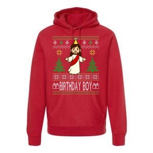 Jesus Birthday Boy Ugly Christmas Premium Hoodie