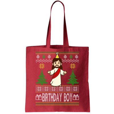 Jesus Birthday Boy Ugly Christmas Tote Bag