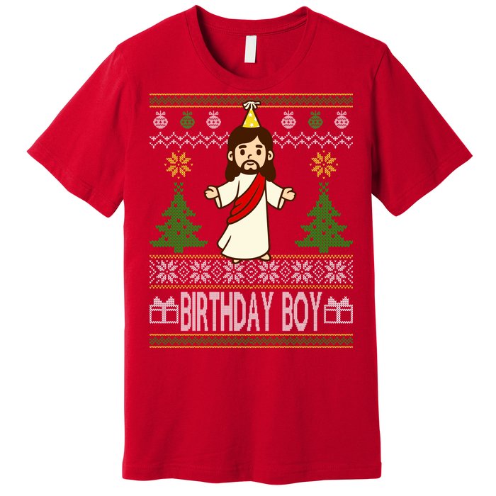 Jesus Birthday Boy Ugly Christmas Premium T-Shirt