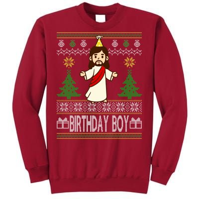 Jesus Birthday Boy Ugly Christmas Tall Sweatshirt