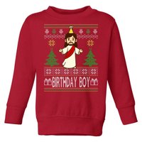 Jesus Birthday Boy Ugly Christmas Toddler Sweatshirt