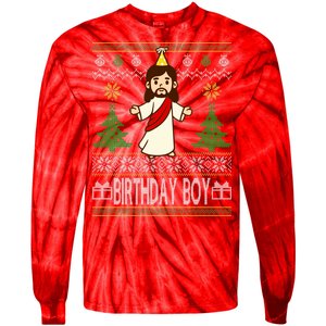 Jesus Birthday Boy Ugly Christmas Tie-Dye Long Sleeve Shirt