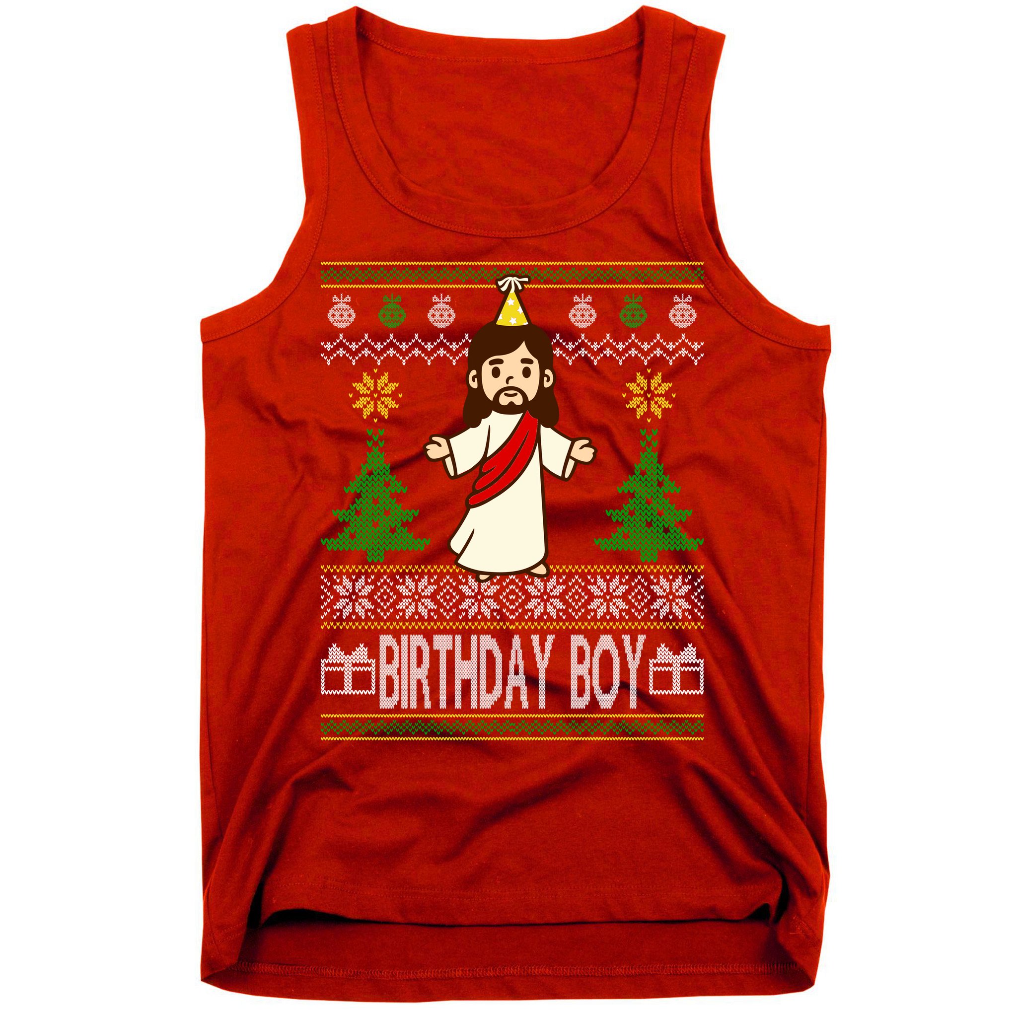 Jesus Birthday Boy Ugly Christmas Tank Top