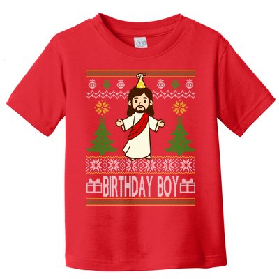 Jesus Birthday Boy Ugly Christmas Toddler T-Shirt
