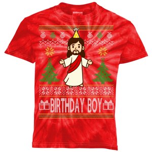 Jesus Birthday Boy Ugly Christmas Kids Tie-Dye T-Shirt