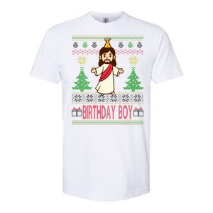 Jesus Birthday Boy Ugly Christmas Softstyle CVC T-Shirt