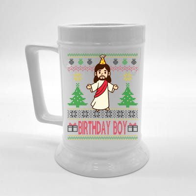 Jesus Birthday Boy Ugly Christmas Beer Stein