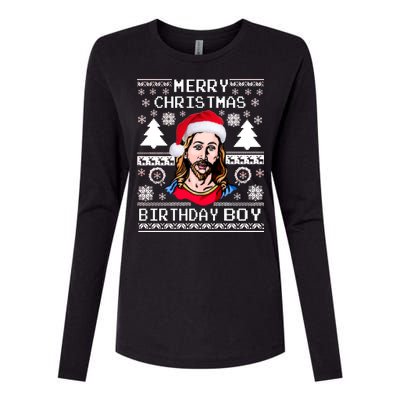 Jesus Birthday Ugly Christmas Sweater Womens Cotton Relaxed Long Sleeve T-Shirt