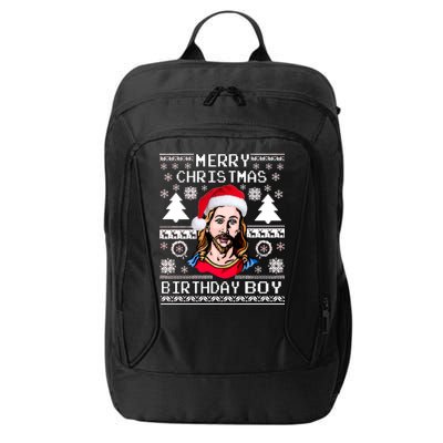 Jesus Birthday Ugly Christmas Sweater City Backpack