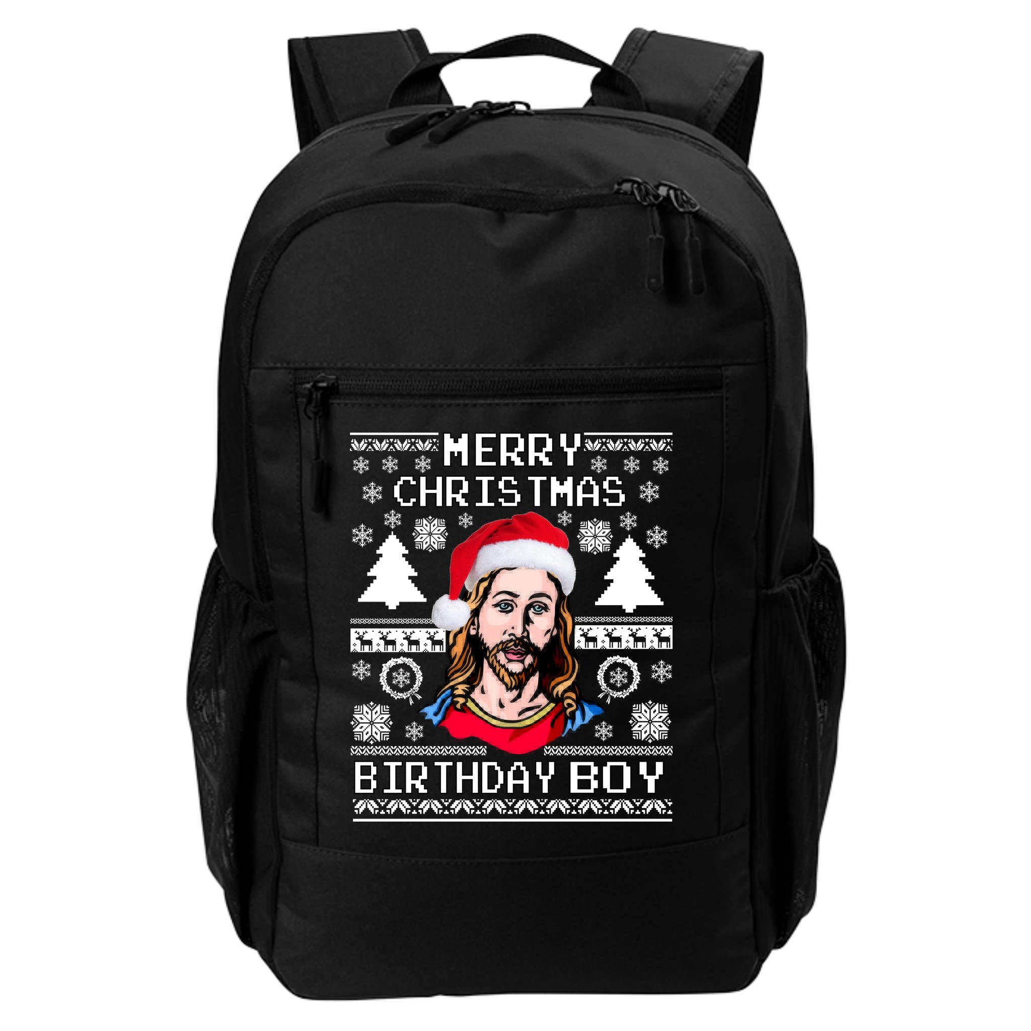 Jesus Birthday Ugly Christmas Sweater Backpack