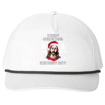 Jesus Birthday Ugly Christmas Sweater Snapback Five-Panel Rope Hat