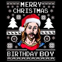 Jesus Birthday Ugly Christmas Sweater Bucket Hat