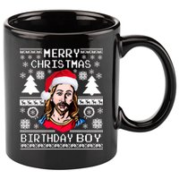 Jesus Birthday Ugly Christmas Sweater 11oz C Handle Ceramic Mug