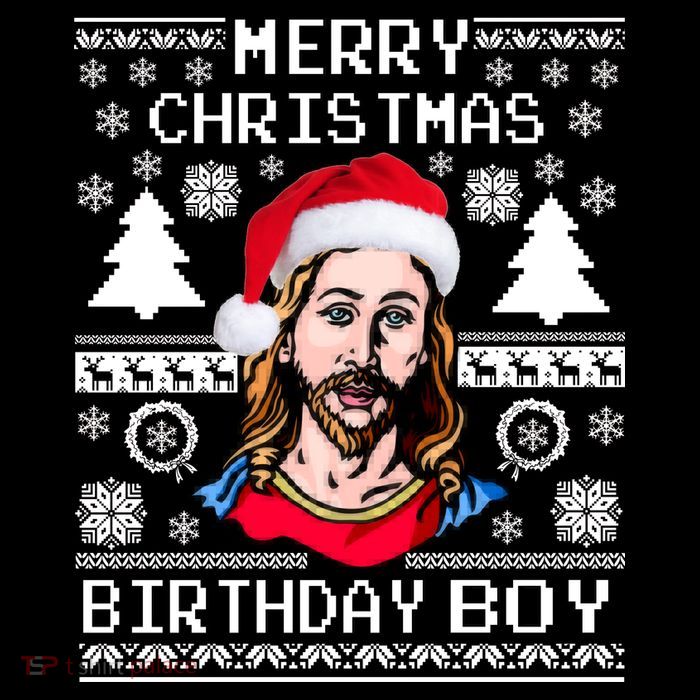 Jesus Birthday Ugly Christmas Sweater Flatbill Hat