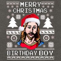 Jesus Birthday Ugly Christmas Sweater Cotton Canvas Backpack