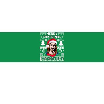 Jesus Birthday Ugly Christmas Sweater Bumper Sticker