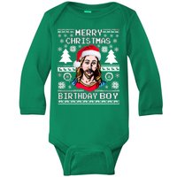 Jesus Birthday Ugly Christmas Sweater Baby Long Sleeve Bodysuit