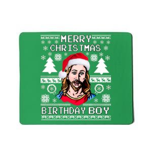 Jesus Birthday Ugly Christmas Sweater Mousepad