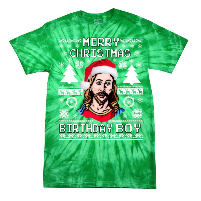 Jesus Birthday Ugly Christmas Sweater Tie-Dye T-Shirt