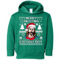 Jesus Birthday Ugly Christmas Sweater Toddler Hoodie