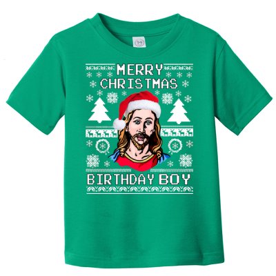 Jesus Birthday Ugly Christmas Sweater Toddler T-Shirt