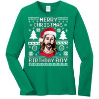 Jesus Birthday Ugly Christmas Sweater Ladies Long Sleeve Shirt