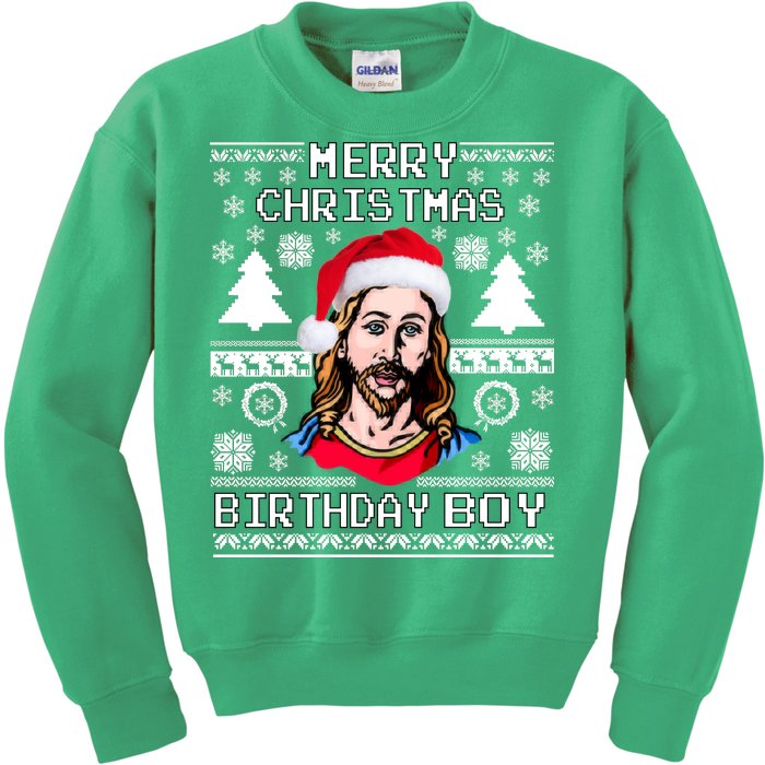 Jesus Birthday Ugly Christmas Sweater Kids Sweatshirt