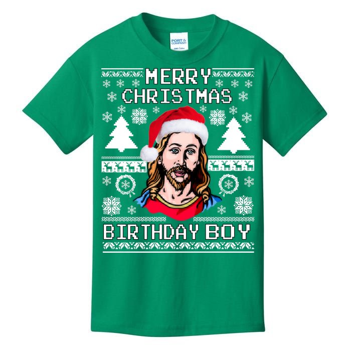 Jesus Birthday Ugly Christmas Sweater Kids T-Shirt