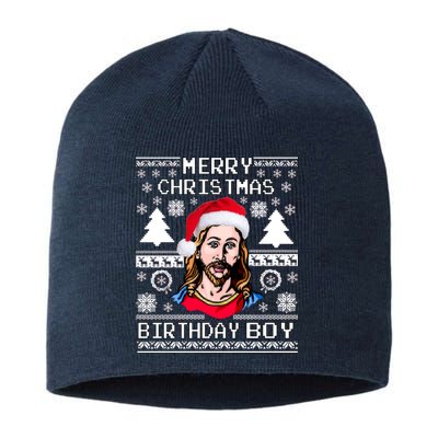 Jesus Birthday Ugly Christmas Sweater Sustainable Beanie