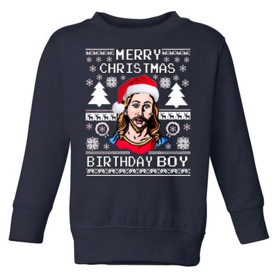 Jesus Birthday Ugly Christmas Sweater Toddler Sweatshirt