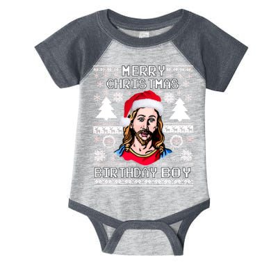 Jesus Birthday Ugly Christmas Sweater Infant Baby Jersey Bodysuit