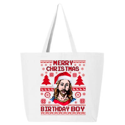 Jesus Birthday Ugly Christmas Sweater 25L Jumbo Tote