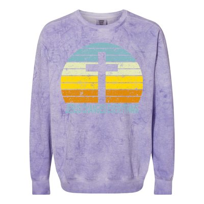 Jesus Changes Everything Colorblast Crewneck Sweatshirt