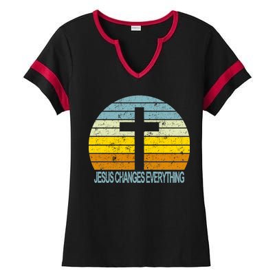 Jesus Changes Everything Ladies Halftime Notch Neck Tee