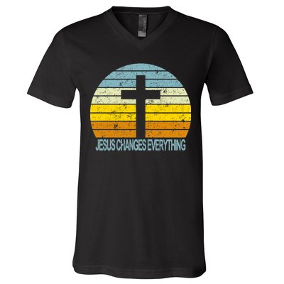 Jesus Changes Everything V-Neck T-Shirt