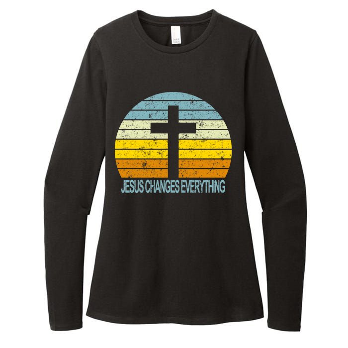 Jesus Changes Everything Womens CVC Long Sleeve Shirt