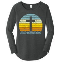 Jesus Changes Everything Women's Perfect Tri Tunic Long Sleeve Shirt