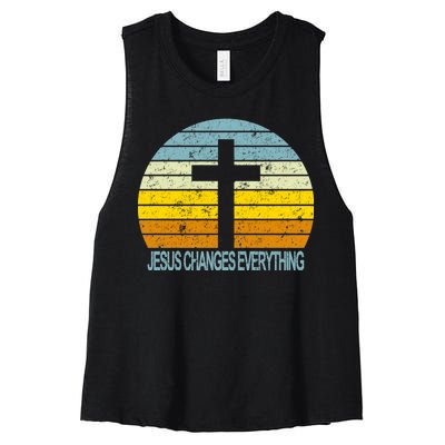 Jesus Changes Everything Women's Racerback Cropped Tank